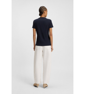 BOSS Majica s potiskom Elogo 19 navy