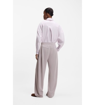 BOSS Cal�as de fato de treino em forma de bal�o com log�tipo lil�s bordado