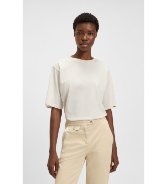 BOSS Enis Majica z logotipom bela