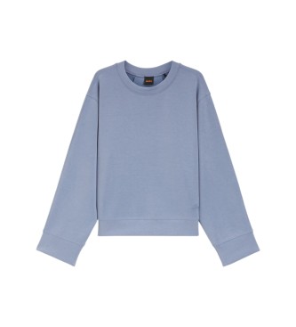 BOSS Sweatshirt de corte descontra�do com log�tipo bordado em azul