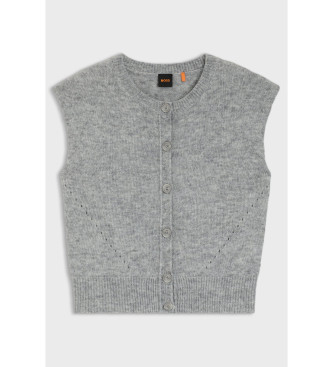 BOSS Cardigan waistcoat Foldrerio grey