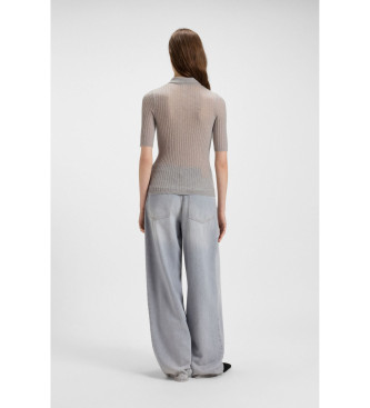 BOSS Majica Fugano siva