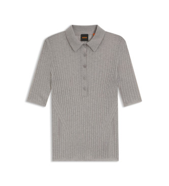 BOSS Majica Fugano siva