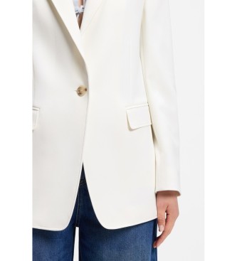 BOSS Blazer de crepe el�stico branco de corte regular