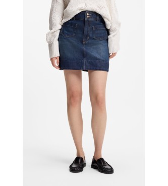 BOSS Blue Plain Mini Skirt
