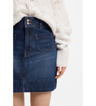 BOSS Blue Plain Mini Skirt