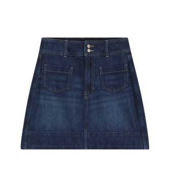 BOSS Blue Plain Mini Skirt