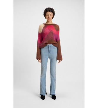 BOSS Blaue Bootcut Split Jeans