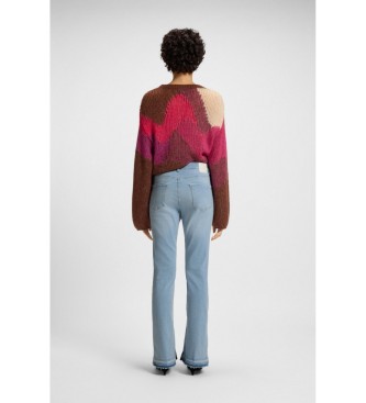 BOSS Blaue Bootcut Split Jeans