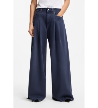 BOSS Jean � jambe large Relaxed Fit bleu