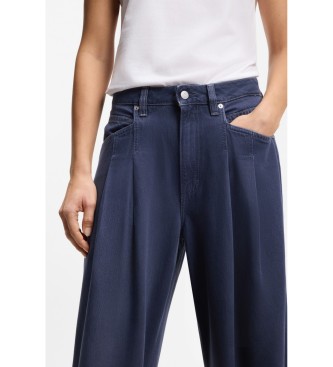 BOSS Jean � jambe large Relaxed Fit bleu