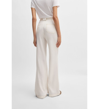 BOSS Telt byxor off-white