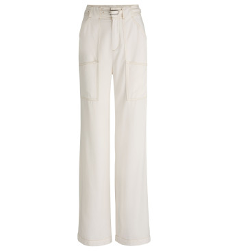 BOSS Telt byxor off-white