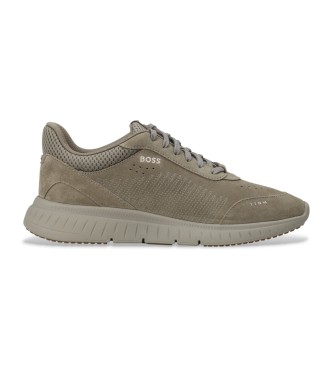 BOSS Sneakers in pelle marrone TTNM Runn