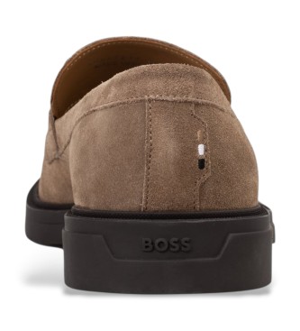 BOSS Mocassins en cuir beige Calev