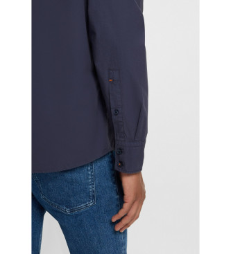 BOSS Blauw regular fit overhemd