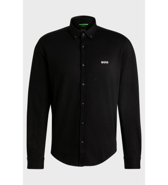 BOSS Camisa Regular Fit preta