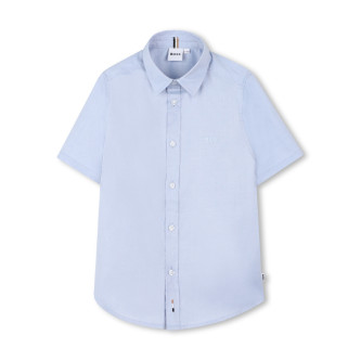 BOSS Blauw shirt met korte mouwen 