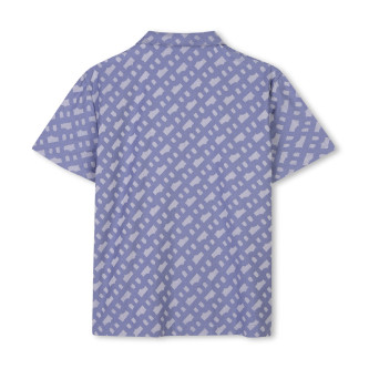 BOSS Blauw shirt met korte mouwen