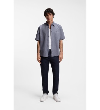 BOSS Skjorte Regular Fit Cotton Oxford navy