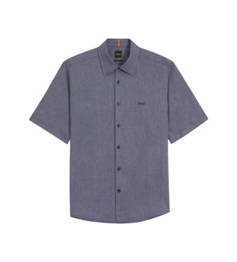 BOSS Skjorte Regular Fit Cotton Oxford navy