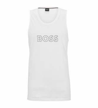 BOSS Logo na koszulce w białym obrysie