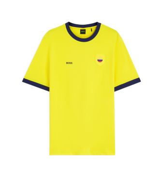 BOSS T-shirt met gele vlag