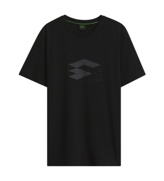 BOSS Zwart T-shirt met grafische print