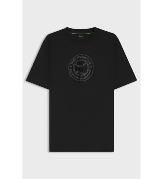 BOSS Koszulka z ilustracją czarnego tenisa