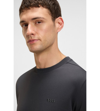 BOSS T-shirt avec logo gris contrast
