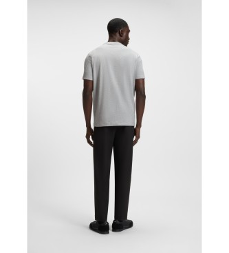 BOSS T-shirt avec logo gris contrast