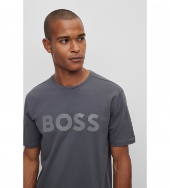 BOSS T-Shirt mit grauem, reflektierendem Logo