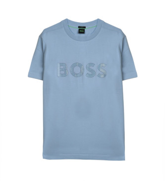 BOSS T-shirt avec grand logo bleu