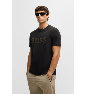 BOSS T-shirt com logtipo grande preto