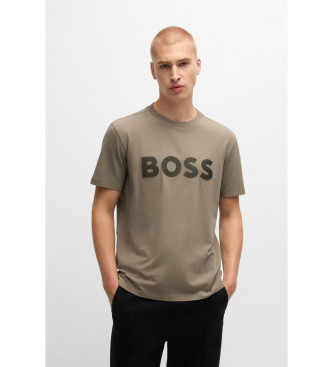 BOSS Camiseta con logotipo grande verde