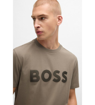 BOSS T-shirt with large green logo