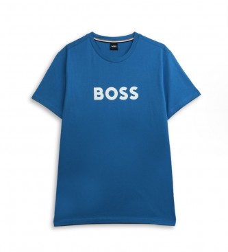 BOSS T-shirt Azul Contraste