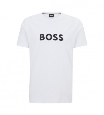 BOSS T-shirt branca de contraste