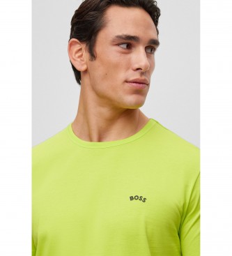 BOSS Curved T-shirt Lime green