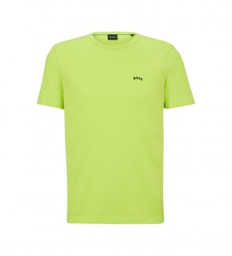 BOSS T-shirt cintr Vert citron
