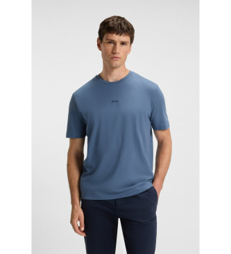 BOSS Camiseta de algodn elstico azul
