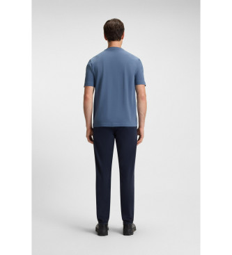 BOSS Camiseta de algodn elstico azul