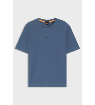 BOSS Camiseta de algodn elstico azul