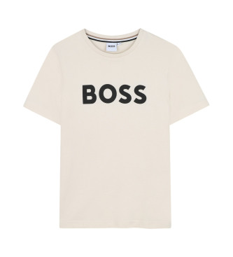 BOSS Beigefarbenes Kurzarm-T-Shirt