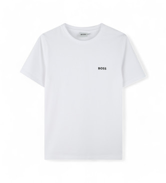 BOSS Hvid kortrmet t-shirt med logo