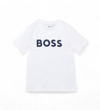 BOSS Hvid kortrmet t-shirt med logo