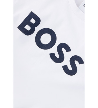 BOSS Hvid kortrmet t-shirt med logo