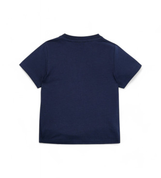 BOSS Kortrmet t-shirt med Navy-logo