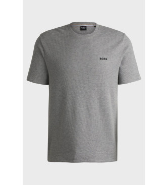 BOSS T-shirt del pigiama con logo ricamato grigio