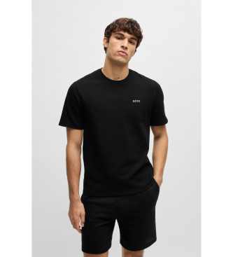 BOSS T-shirt pyjama avec logo brod noir